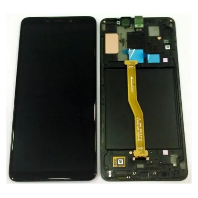 Samsung GH82-18308A Galaxy A9 2018 A920F pantalla lcd + táctil negro + marco premium Service Pack