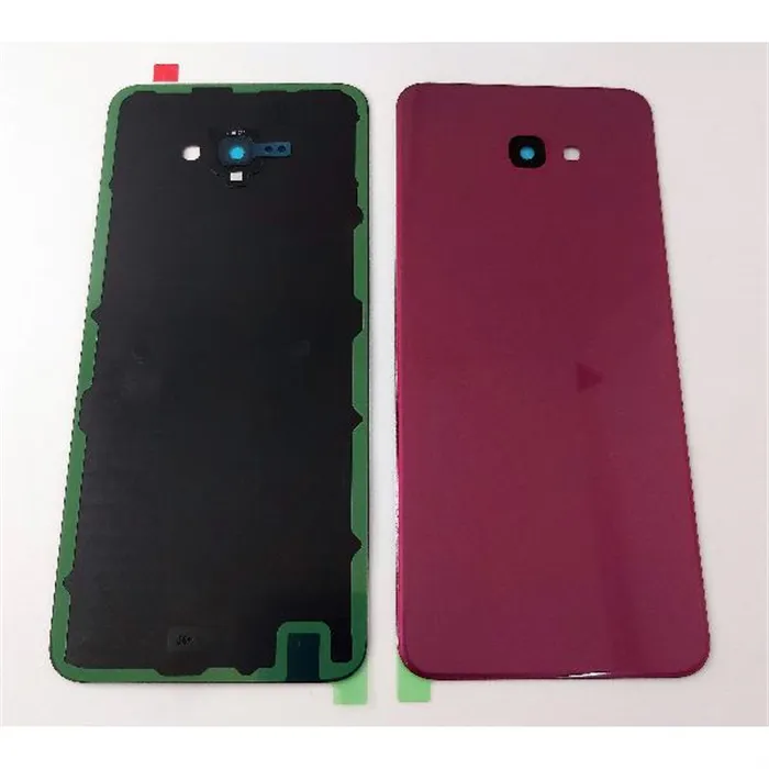Tapa trasera o tapa bateria roja para Samsung Galaxy J4 Plus J415 con lente de camara