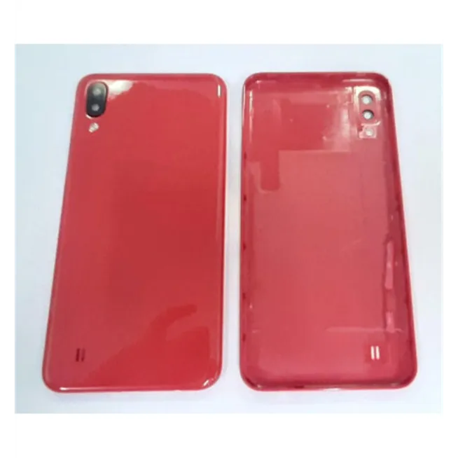 Tapa trasera o tapa bateria roja para Samsung Galaxy M10 SM-M105F SM-M105D mas cristal camara