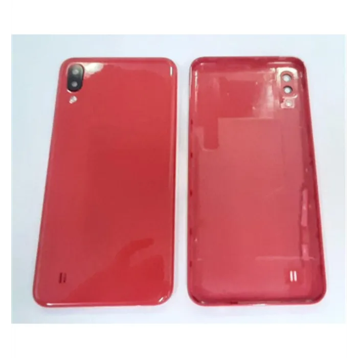Tapa trasera o tapa bateria roja para Samsung Galaxy M10 SM-M105F SM-M105D mas cristal camara