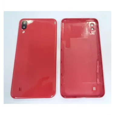 Tapa trasera o tapa bateria roja para Samsung Galaxy M10 SM-M105F SM-M105D mas cristal camara