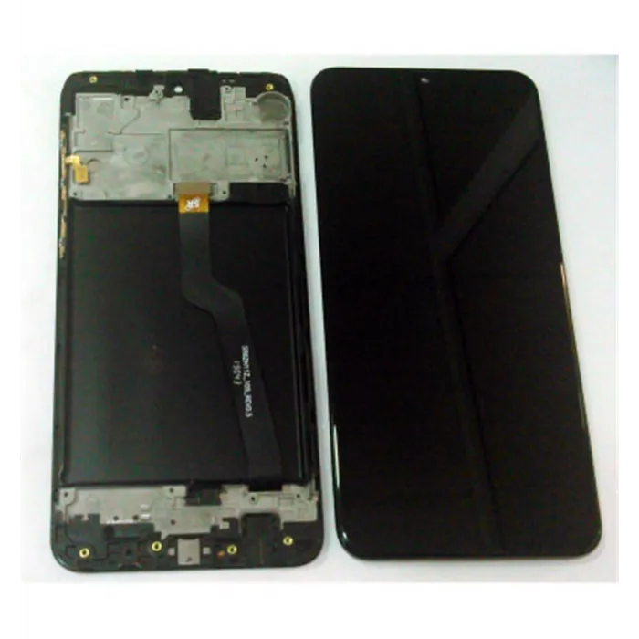 Pantalla lcd para Samsung Galaxy A10 SM-A105F SM-A105D M10 SM-M105F + tactil negro + marco Single sim compatible