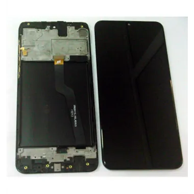 Pantalla lcd para Samsung Galaxy A10 SM-A105F SM-A105D M10 SM-M105F + tactil negro + marco Single sim compatible