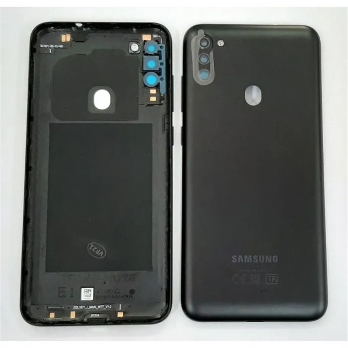 Tapa trasera o tapa bateria negra para Samsung Galaxy M11 2020 SM-M115F M115F M115 GH81-19132A Service Pack
