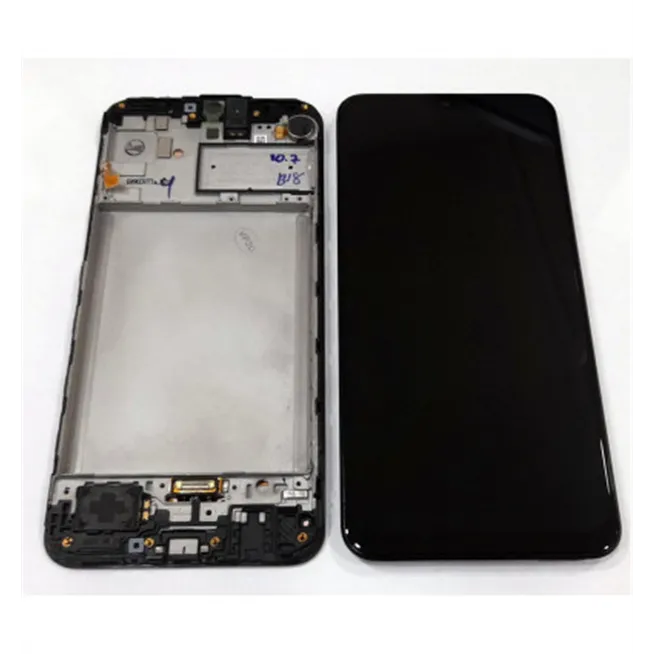 Pantalla lcd Samsung Galaxy M21 M215F GH82-22509A + táctil negro + marco negro premium service pack