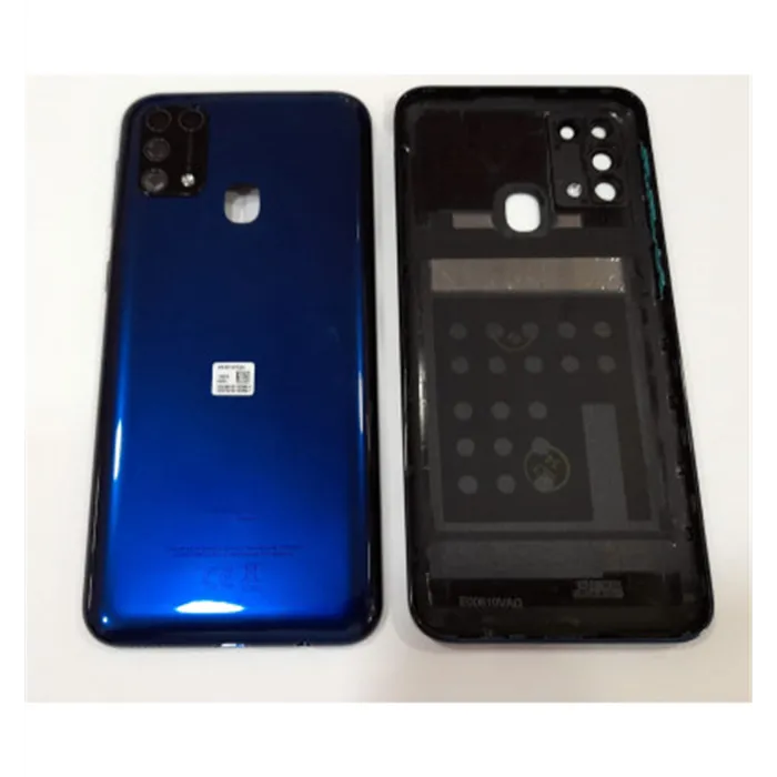 Tapa trasera o tapa bateria azul para Samsung Galaxy M31 M315F mas lente camara calidad premium