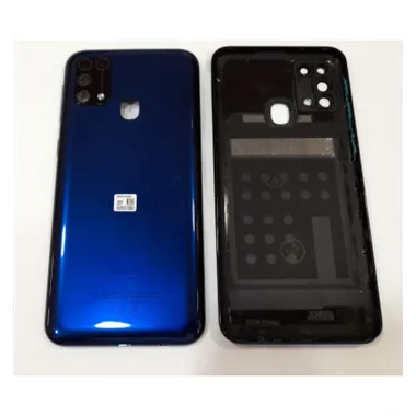 Tapa trasera o tapa bateria azul para Samsung Galaxy M31 M315F mas lente camara calidad premium