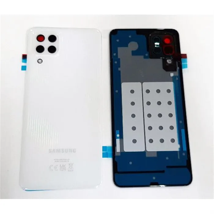 Tapa trasera o tapa bateria blanco mas cubierta camara para Samsung Galaxy M32 SM-M325F 2021 service pack