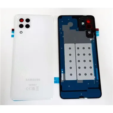Tapa trasera o tapa bateria blanco mas cubierta camara para Samsung Galaxy M32 SM-M325F 2021 service pack
