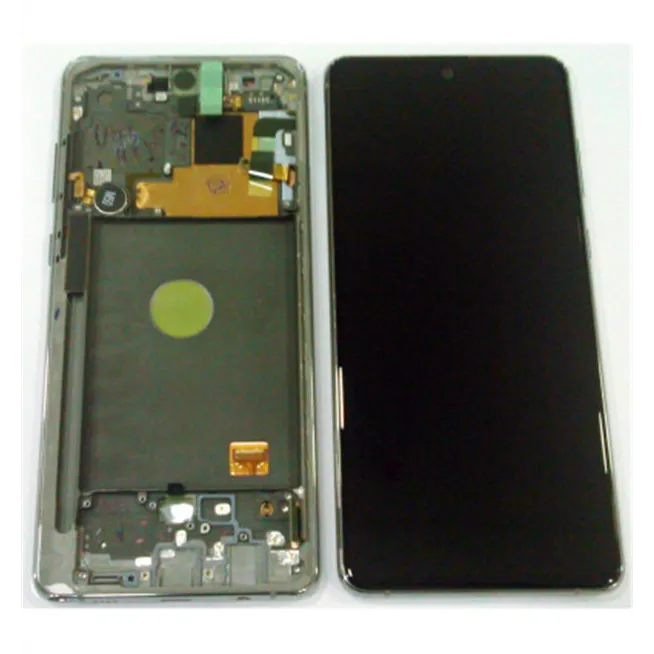 Pantalla lcd para Samsung Galaxy N770 NOTE 10 Lite GH82-22055B + táctil negro + marco plata premium Service Pack