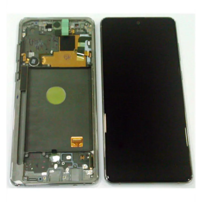 Pantalla lcd para Samsung Galaxy N770 NOTE 10 Lite GH82-22055B + táctil negro + marco plata premium Service Pack