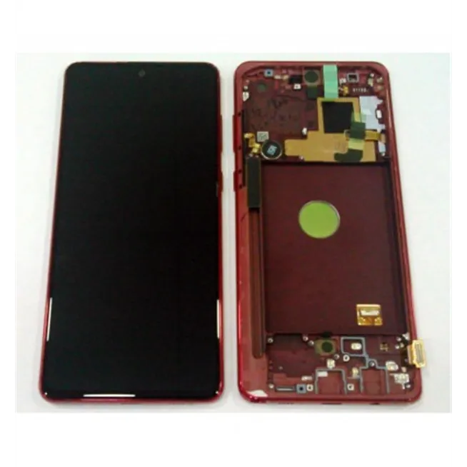 Pantalla lcd para Samsung Galaxy N770 NOTE 10 Lite GH82-22055C + táctil negro + marco Rojo premium Service Pack