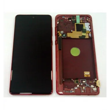 Pantalla lcd para Samsung Galaxy N770 NOTE 10 Lite GH82-22055C + táctil negro + marco Rojo premium Service Pack