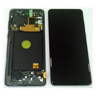 Pantalla lcd para Samsung Galaxy N770 NOTE 10 Lite GH82-22055A + táctil negro + marco negro premium Service Pack