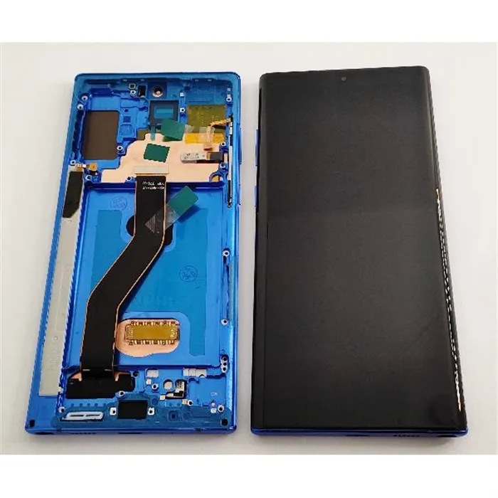 Pantalla oled para Samsung Galaxy Note 10 Plus N975 mas tactil negro mas marco azul compatible