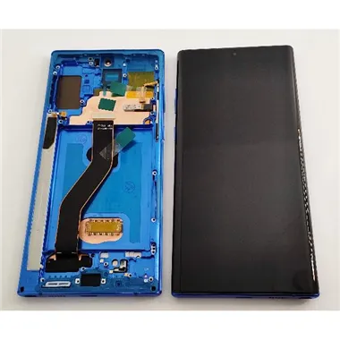 Pantalla oled para Samsung Galaxy Note 10 Plus N975 mas tactil negro mas marco azul compatible