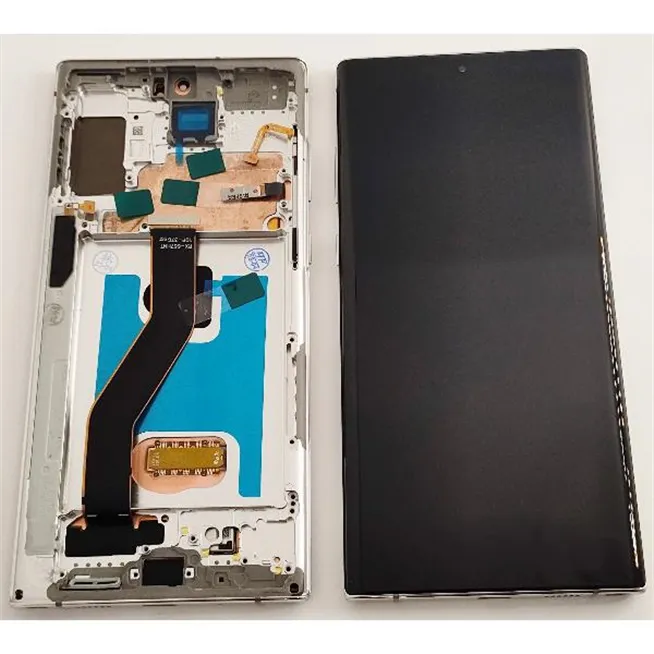 Pantalla oled para Samsung Galaxy Note 10 Plus N975 mas tactil negro mas marco plata compatible