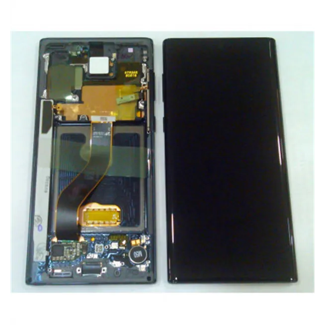 Samsung GH82-20818A Note 10 SM-N970F pantalla lcd + táctil negro + marco negro service pack