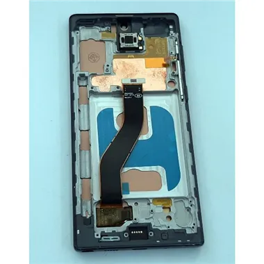 Pantalla oled 2 para Samsung Galaxy Note 10 N970 SM-N970F mas tactil negro mas marco azul oscuro compatible