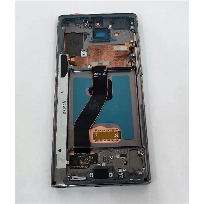 Pantalla lcd para Samsung Galaxy Note 10 N970 SM-N970F mas tactil negro mas marco plata calidad premium