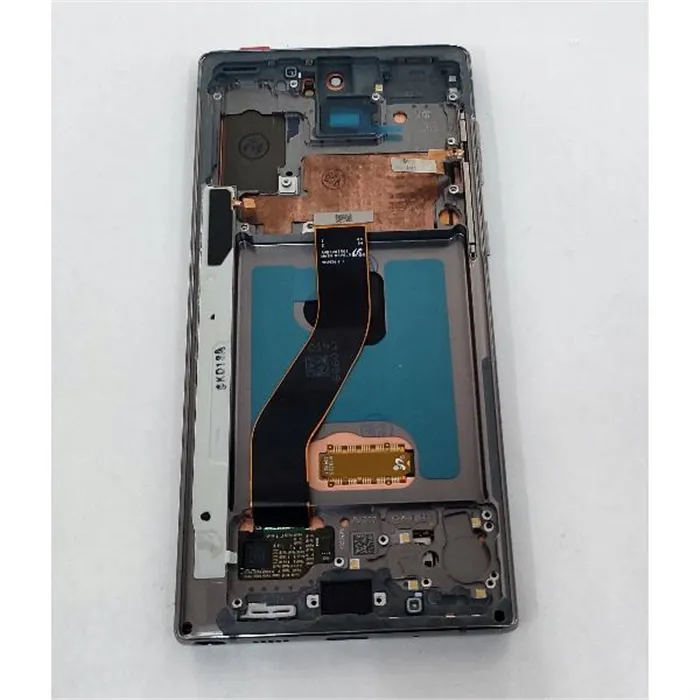 Pantalla lcd para Samsung Galaxy Note 10 N970 SM-N970F mas tactil negro mas marco plata calidad premium
