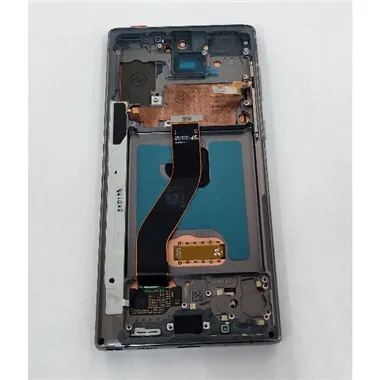 Pantalla lcd para Samsung Galaxy Note 10 N970 SM-N970F mas tactil negro mas marco plata calidad premium