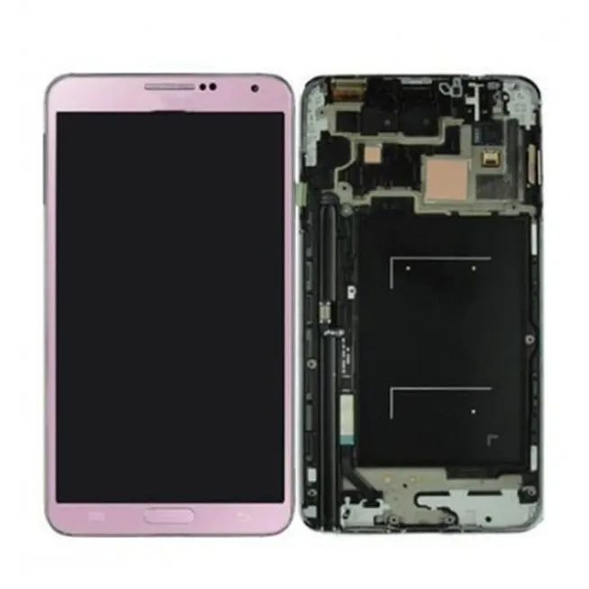 Samsung Galaxy Note 3 N9005 LCD + Táctil rosa + Marco premium remanufacturado