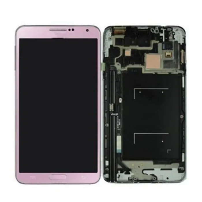 Samsung Galaxy Note 3 N9005 LCD + Táctil rosa + Marco premium remanufacturado