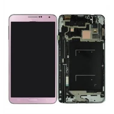 Samsung Galaxy Note 3 N9005 LCD + Táctil rosa + Marco premium remanufacturado