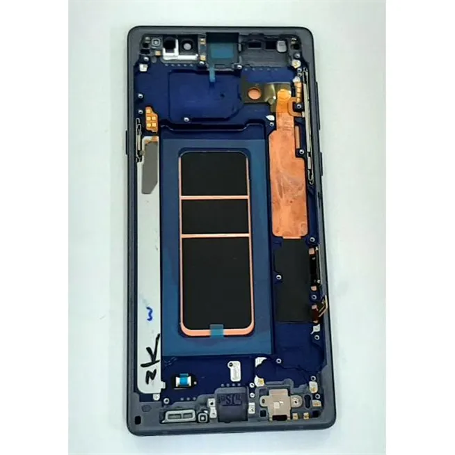 Pantalla lcd calidad oled para Samsung Galaxy Note 9 N960F mas tactil negro mas marco azul compatible