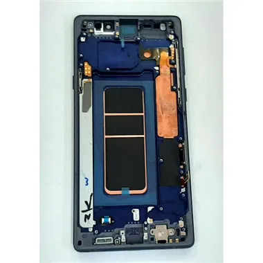 Pantalla lcd calidad oled para Samsung Galaxy Note 9 N960F mas tactil negro mas marco azul compatible