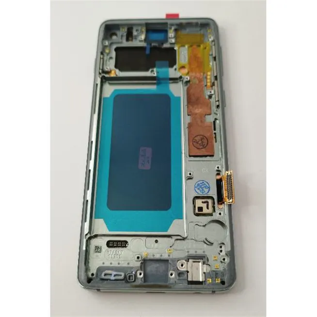 Pantalla lcd para Samsung Galaxy S10 G973f mas tactil negro con marco verde calidad premium