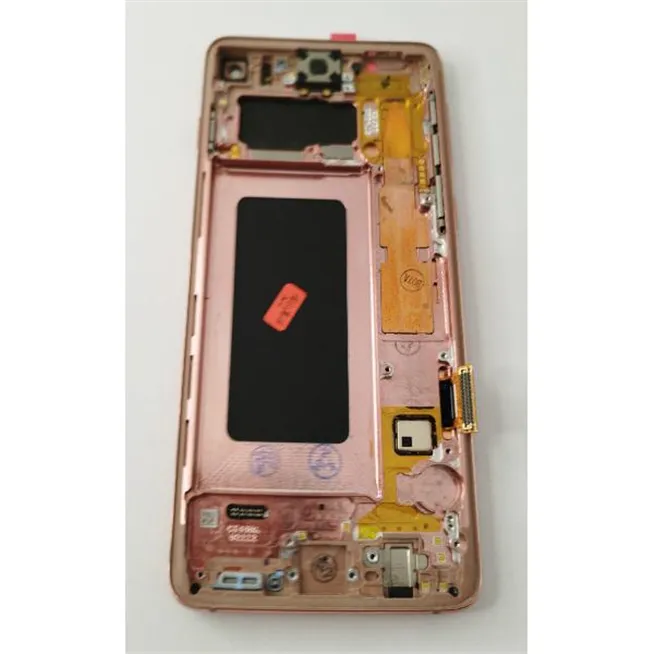 Pantalla lcd para Samsung Galaxy S10 G973F mas tactil negro con marco dorado calidad premium