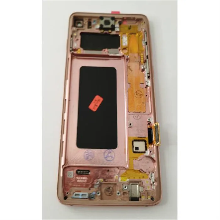 Pantalla lcd para Samsung Galaxy S10 G973F mas tactil negro con marco dorado calidad premium