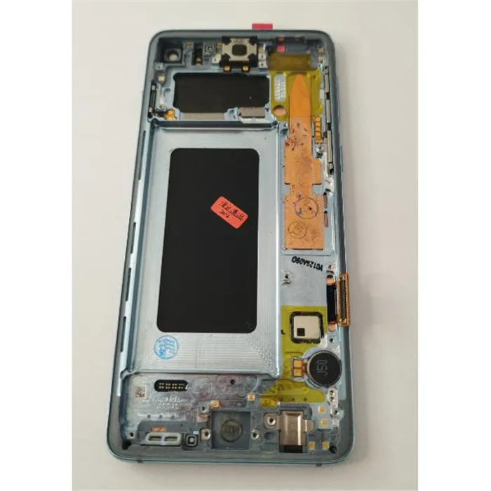 Pantalla lcd para Samsung Galaxy S10 G973f mas tactil negro con marco azul calidad premium