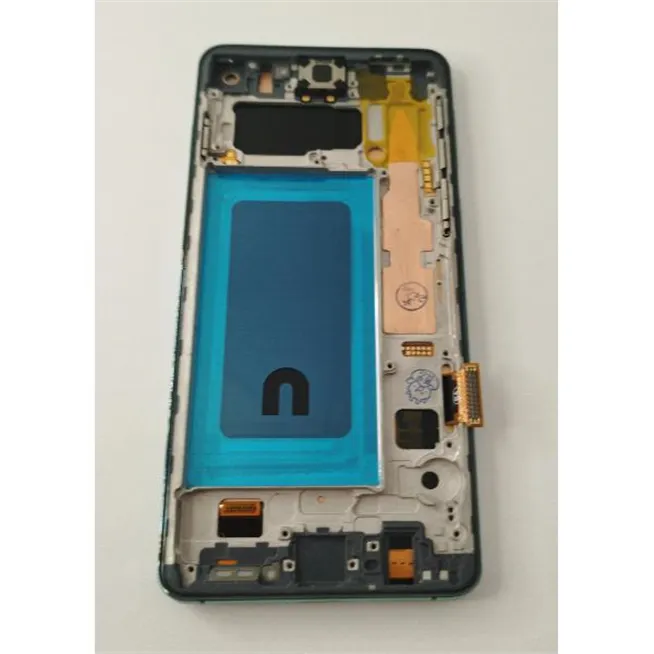 Pantalla lcd para Samsung Galaxy S10 G973F mas tactil negro con marco TFT verde 