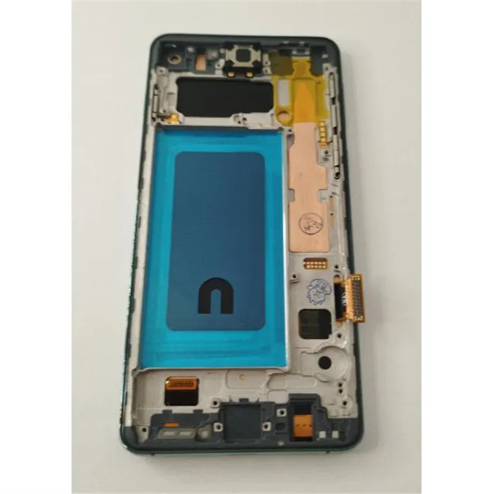 Pantalla lcd para Samsung Galaxy S10 G973F mas tactil negro con marco TFT verde 