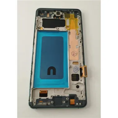 Pantalla lcd para Samsung Galaxy S10 G973F mas tactil negro con marco TFT verde 
