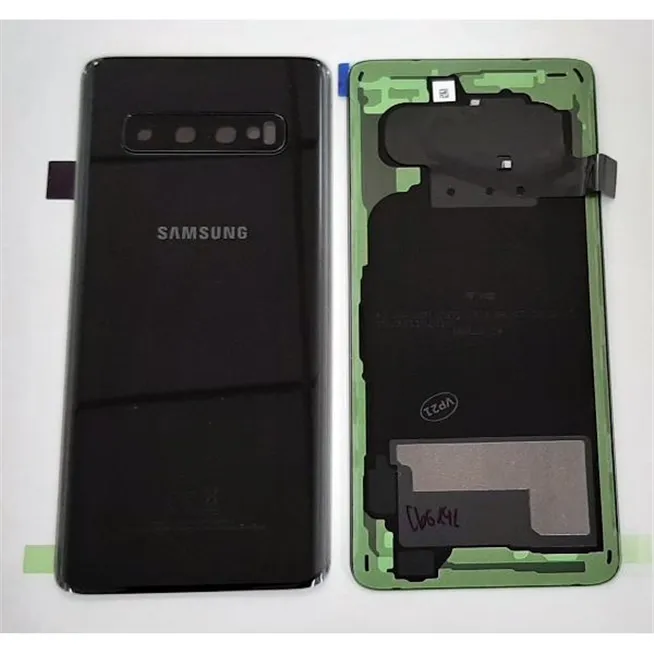 Tapa trasera o tapa bateria negra para Samsung Galaxy S10 SM-G973 GH82-18378A Service Pack