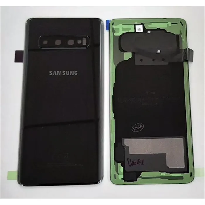 Tapa trasera o tapa bateria negra para Samsung Galaxy S10 SM-G973 GH82-18378A Service Pack
