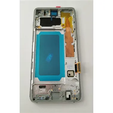 Pantalla lcd para Samsung Galaxy S10 G973f mas tactil negro con marco plateado calidad premium