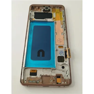 Pantalla lcd para Samsung Galaxy S10 G973F mas tactil negro con marco TFT dorado 