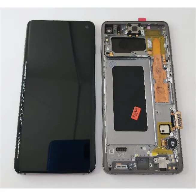 Pantalla lcd para Samsung Galaxy S10 G973F mas tactil negro con marco negro calidad premium