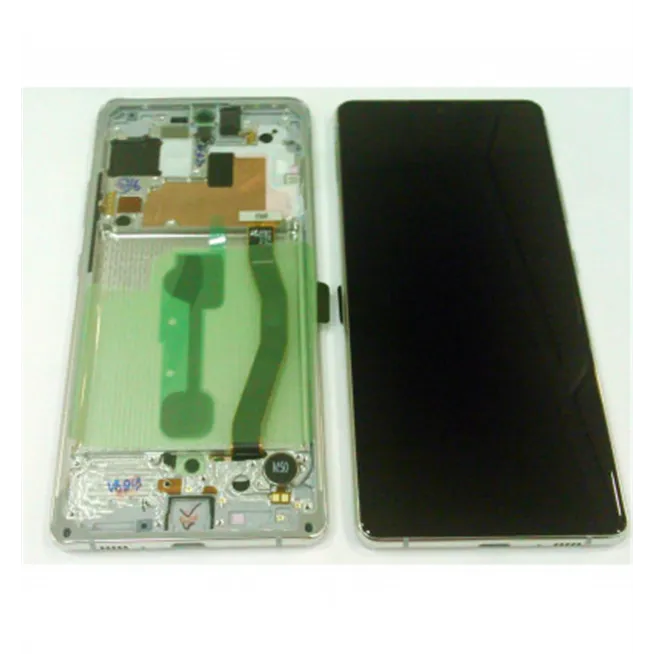 Pantalla para Samsung Galaxy S10 Lite SM-G770F GH-82-21372B + tactil negro + marco prism White Premium Service Pack