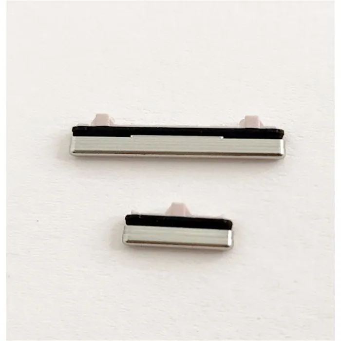 Set 2 botones platas para Samsung Galaxy S10 Lite G770F SM-G770F G770 SM-G770 calidad premium