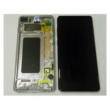 Samsung GH82-18849B Galaxy S10 plus S10+ SM-G975F pantalla lcd + táctil negro + marco plata service pack