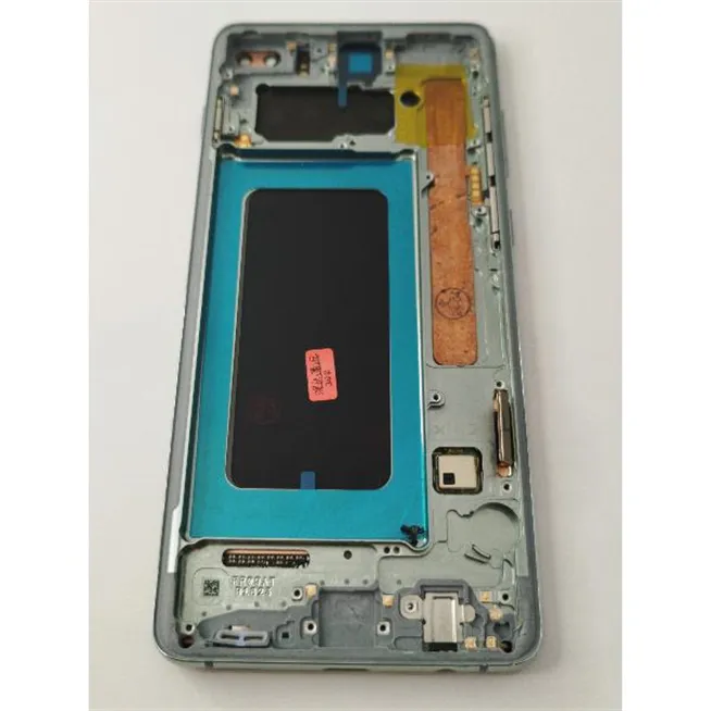 Pantalla lcd para Samsung Galaxy S10 Plus G975f mas tactil negro con marco verde calidad premium