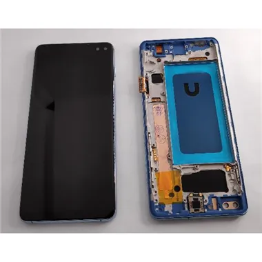 Pantalla TFT para Samsung Galaxy S10 Plus S10+ SM-G975F mas tactil negro mas marco azul compatible