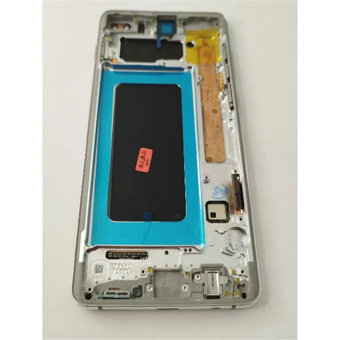 Pantalla lcd para Samsung Galaxy S10 Plus G975f mas tactil negro con marco plata calidad premium