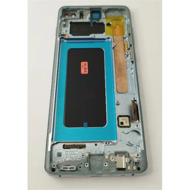 Pantalla lcd para Samsung Galaxy S10 Plus G975f mas tactil negro con marco azul calidad premium